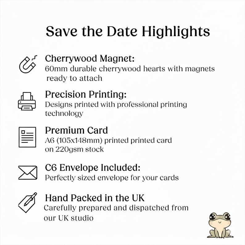 Save The Dates, Save the Date Cards with Wooden Magnets, Eucalyptus Leaf Floral Save The Dates With Envelopes, Personalised For Wedding Bild 8