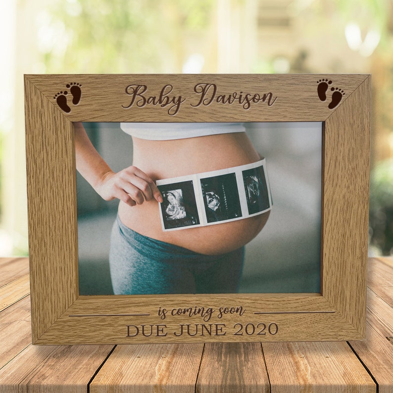 Personalised New Baby Scan Photo Frame Keepsake Engraved Etsy