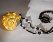 Ursula Costume Necklace - Little Mermaid, Ursula Shell Necklace, COSPlay jewelry, Dress Up Jewelry, Chain Necklace, Real Shell, Halloween