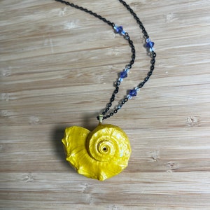 Colar Ursula Light Up - Ursula Real Shell, Colar Sea Witch, Colar Ursula Shell, joias COSPlay, Gold Sea Shell, Colar Glow