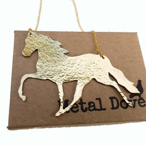 Horse Necklace, Horse Jewellery, Animal Jewellery, Gold Necklace, Gift for Horse Lover, Equestrian Jewellery