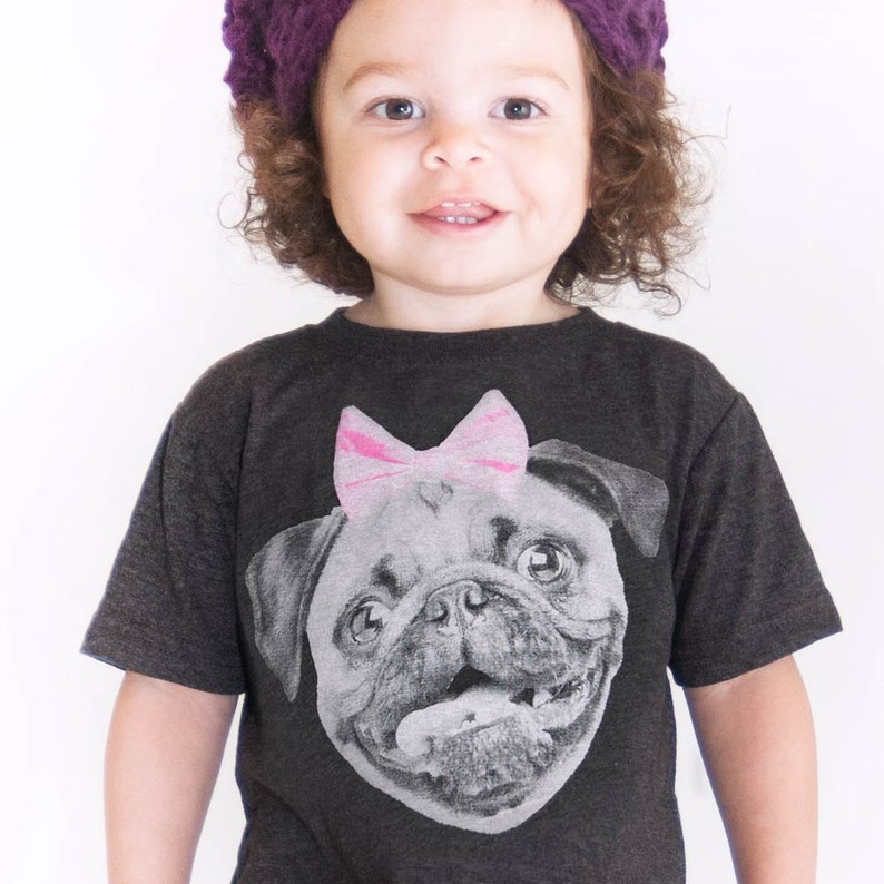 ChildrenToddler T-Shirt in Sizes 2,3,4,56 T -Pug on a Toddler Tee Childrens Pug Shirt Pug Shirt Funny Toddler T-Shirt Kids Dog Shirt