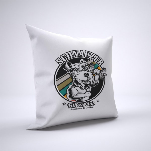 Schnauzer Dog Pillow Cover Case 20in x 20in - Gym Pillows