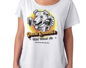 Womens Jack Russell Terrier Shirt- Craft Beer Shirt