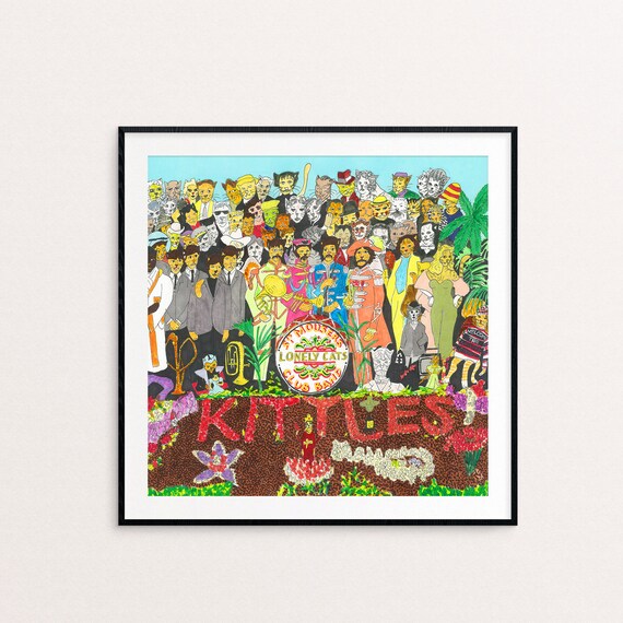 Cat Album Cover The Kittles Homage To The Beatles Sergeant Etsy