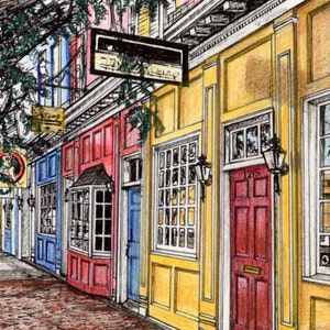 Pen and ink print Main St, Richmond, Va