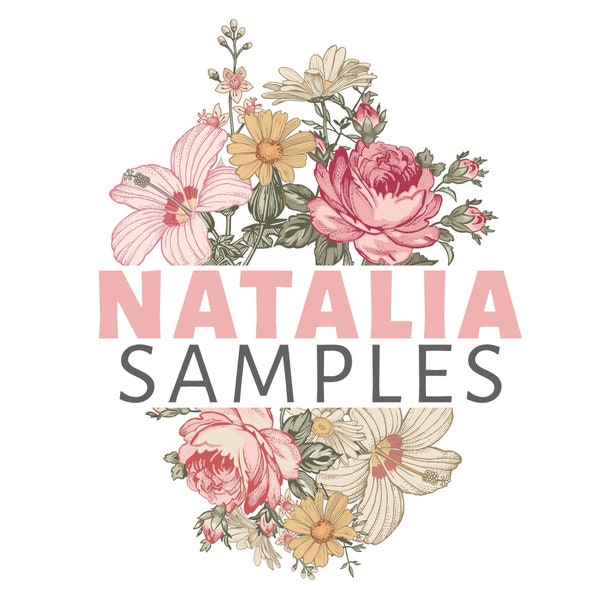 Samples NATALIA Bright Roses Flowers Wallpaper Wall Decals Peel and Stick Removable Fabric 0132