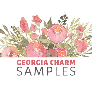 SAMPLES Georgia Charm Watercolor Flower Decals Peonies WALL DECALS Floral Garden Decor Girls Baby Room Baby Nursery Pink Peony