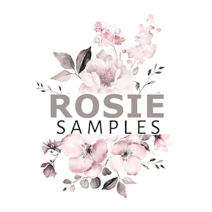 Samples ROSIE Watercolor Flowers Wallpaper Wall Decals Peel and Stick Removable Fabric 0191