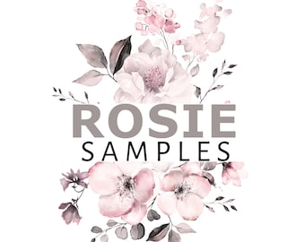 Samples ROSIE Watercolor Flowers Wallpaper Wall Decals Peel and Stick Removable Fabric 0191