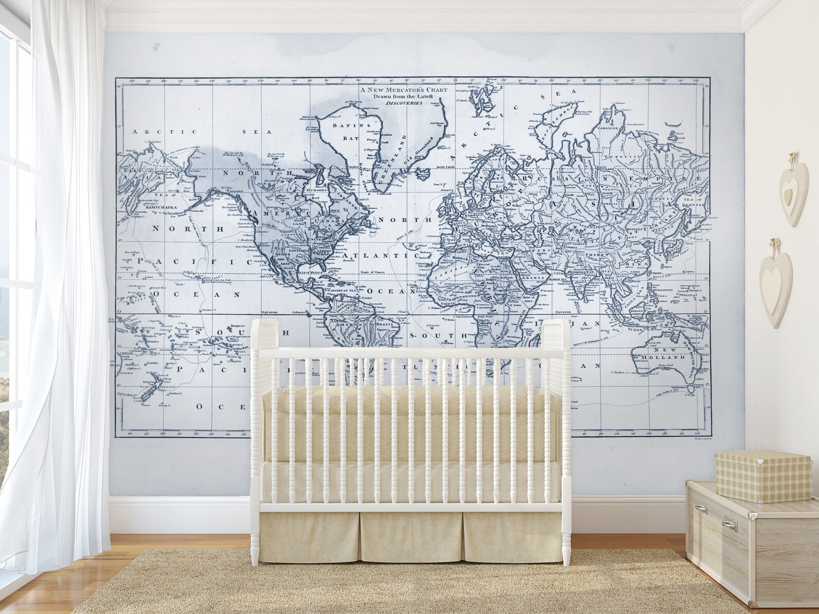 Wall Mural Vintage 1800 WORLD Atlas MAP Nursery Mural Old MAP | Etsy