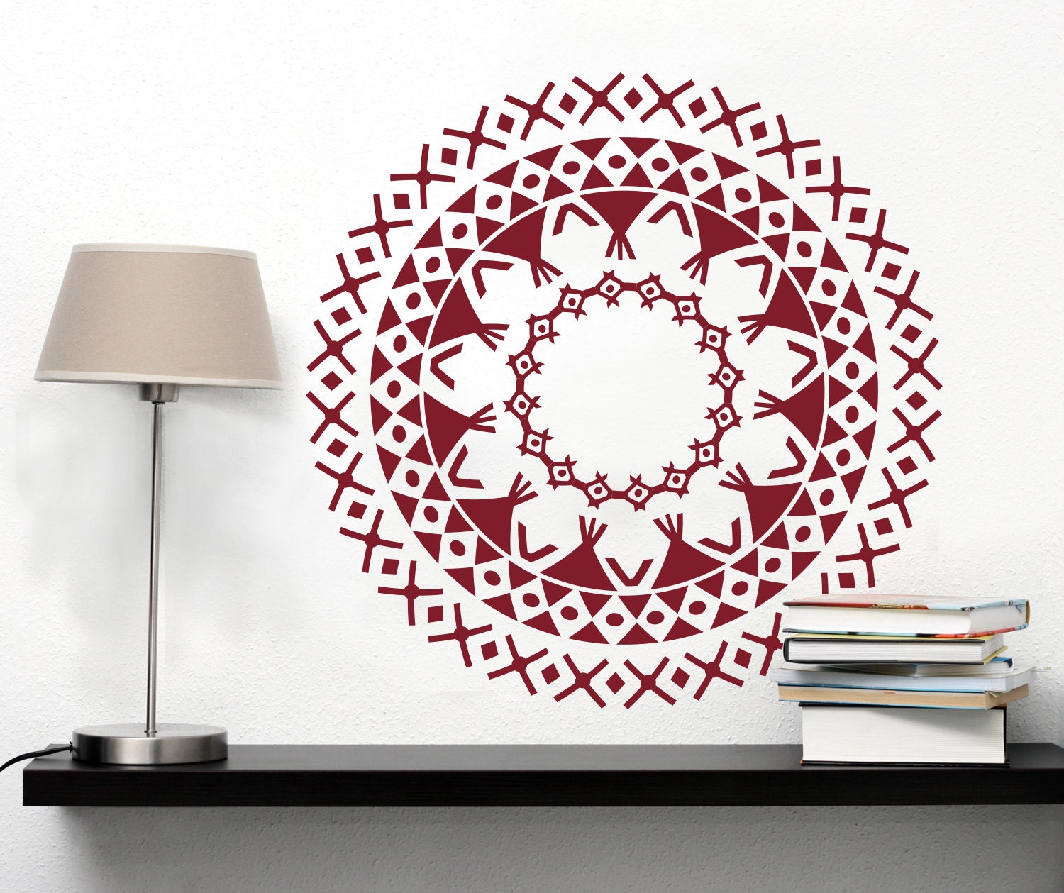 Ceiling Medallion DECAL Tribal Modern Aztec 03 Ethnic Decor Etsy