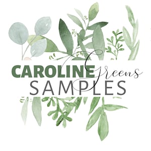 Samples CAROLINE GREENS Wallpaper Watercolor Greenery Laurel Boxwood Olive Branch Trailing Vines Leaves 0160