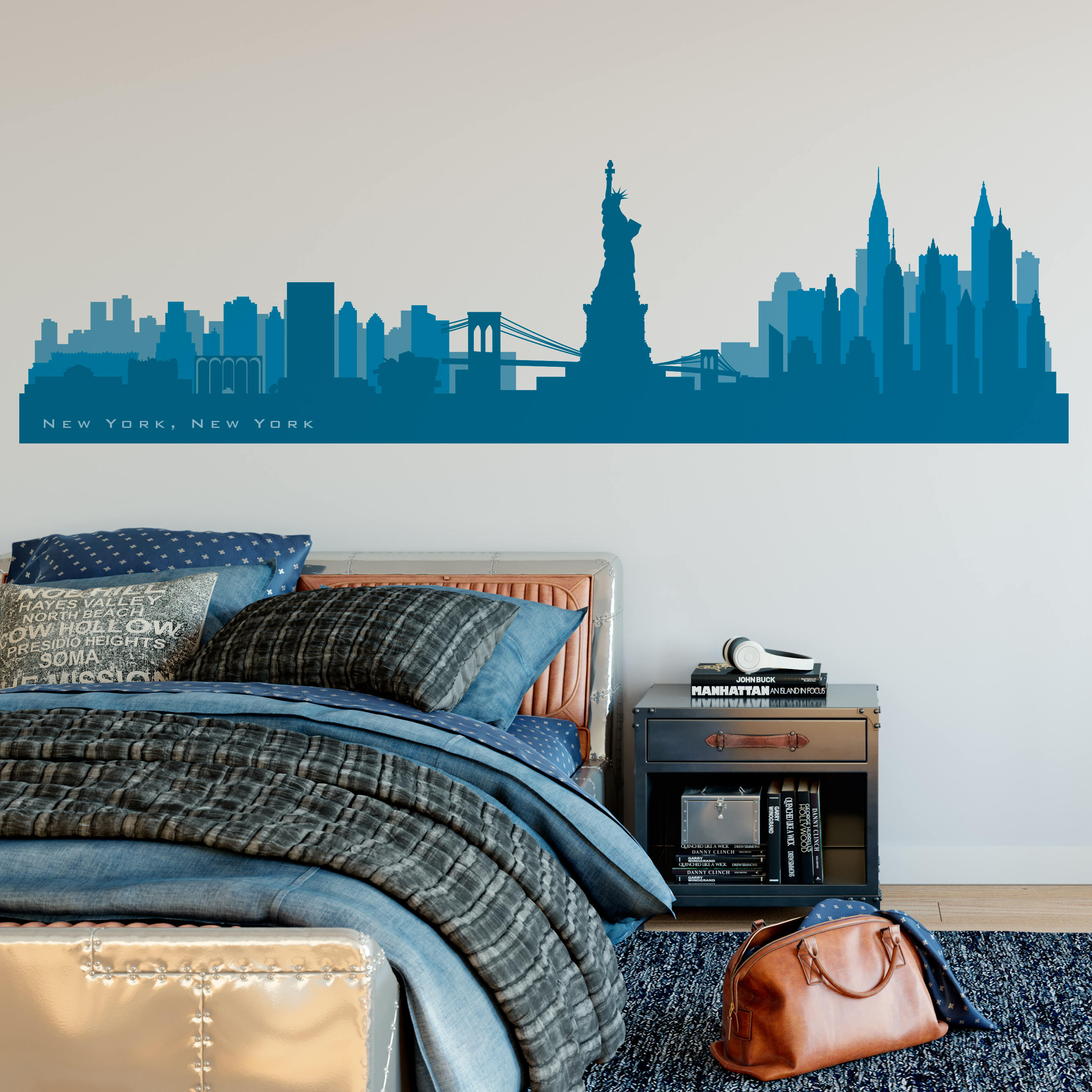 NEW YORK City NY Skyline Wall Decal Vinyl Removable Office