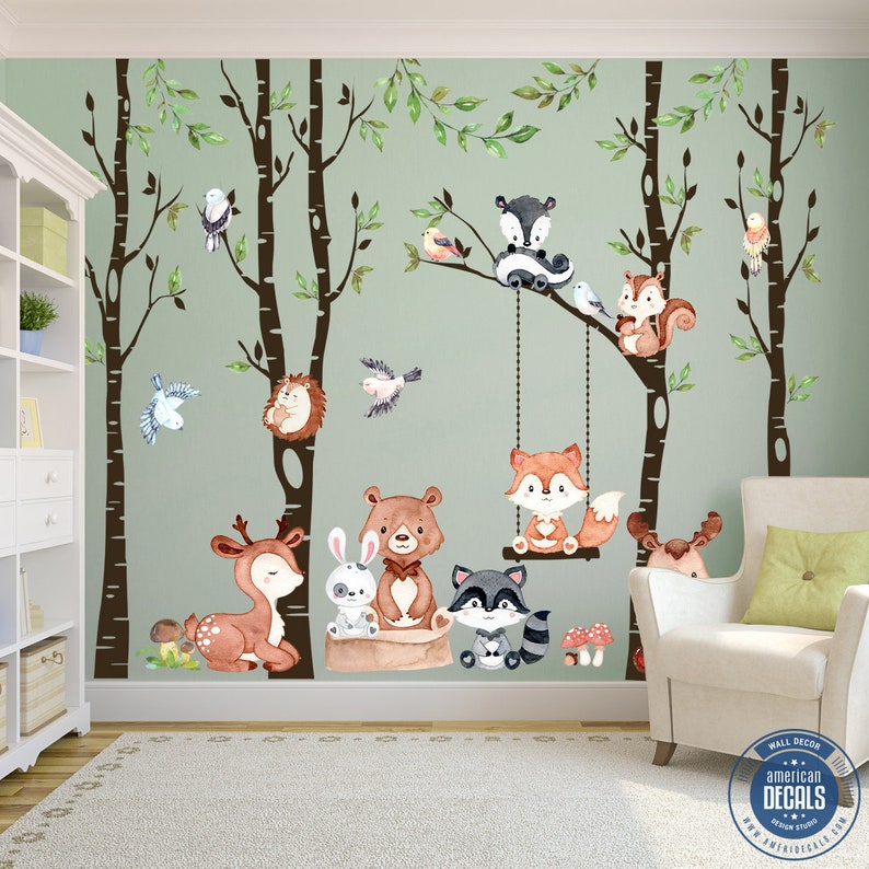 Swing Girl Deer Room Home Decor Removable Wall Sticker Decals Decoration Swing Girl Deer Room Home Decor Removable Wall Sticker Decals Decoration