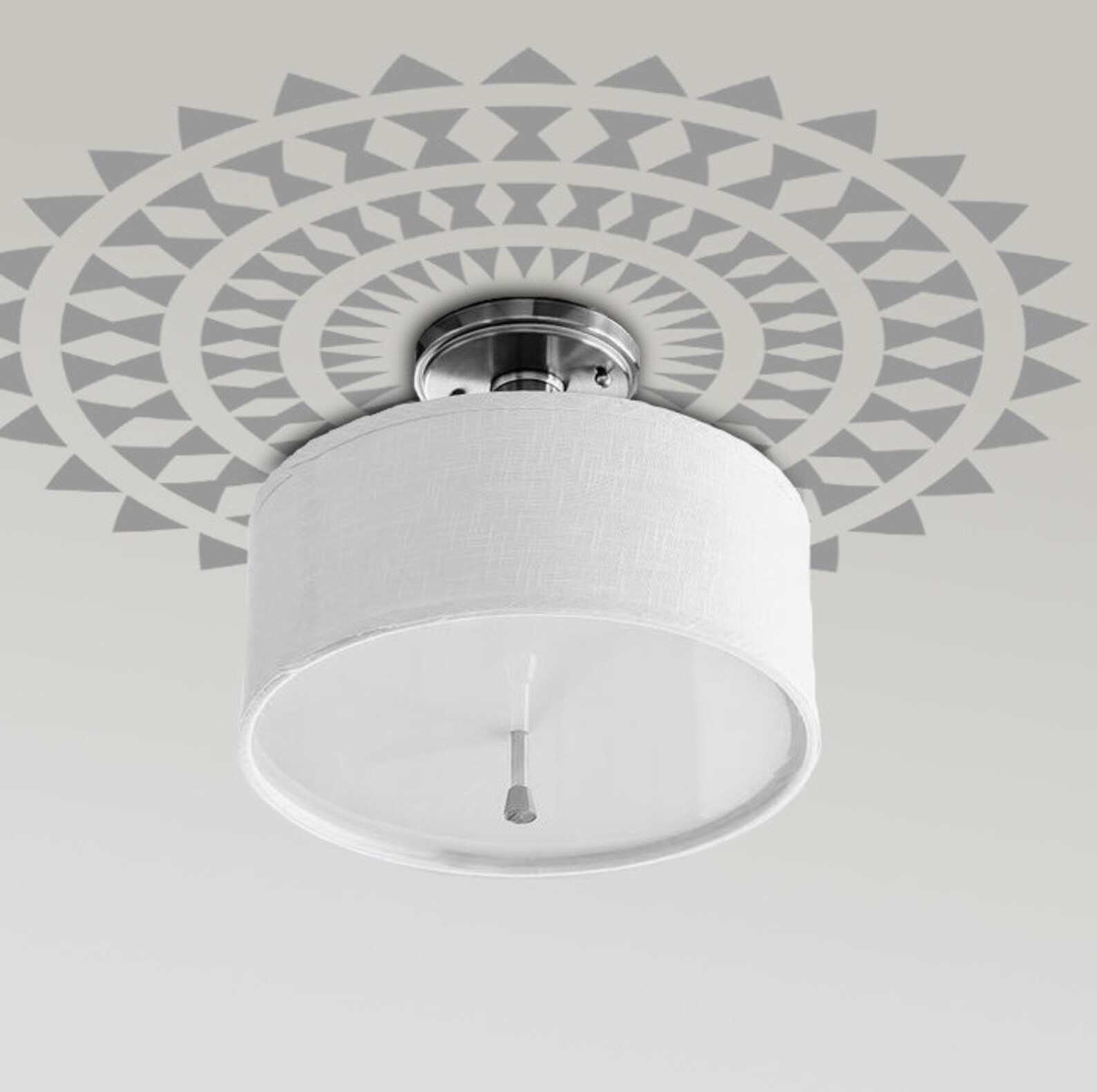 Ceiling Medallion DECAL Tribal Modern Aztec 07 Ethnic Decor Etsy