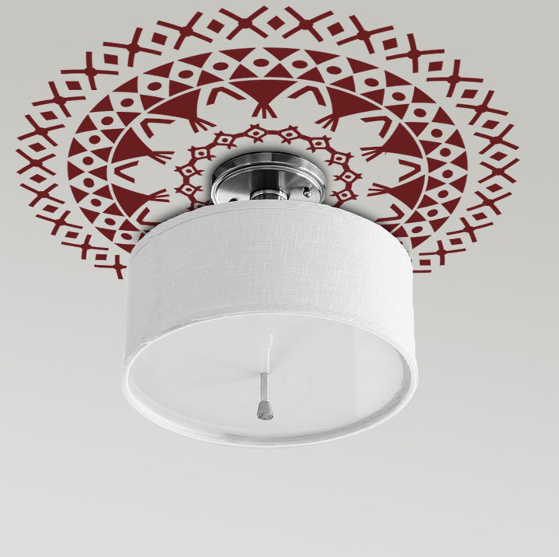 Ceiling Medallion DECAL Tribal Modern Aztec 03 Ethnic Decor Etsy