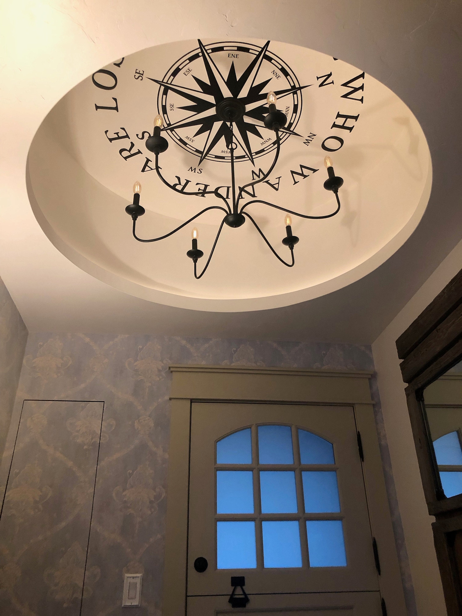 Ceiling Medallion Compass Rose Decal Nautical Beach Decor Not Etsy Canada