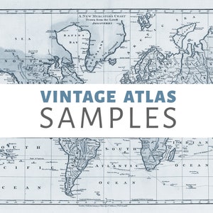 SAMPLE 1800 WORLD Atlas MAP Wall Decal Poster Mural Decal Sticker Wall Fabric Wallpaper Geography Wallpaper Vintage Map Many colors