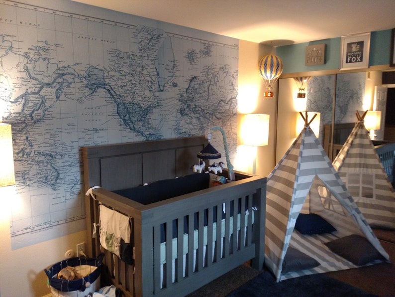 SAMPLE WORLD MAP Atlas Wall Decal Poster Mural Decal Sticker Etsy