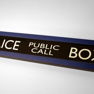 Doctor Who TARDIS Police Box HANDMADE Framed Sign