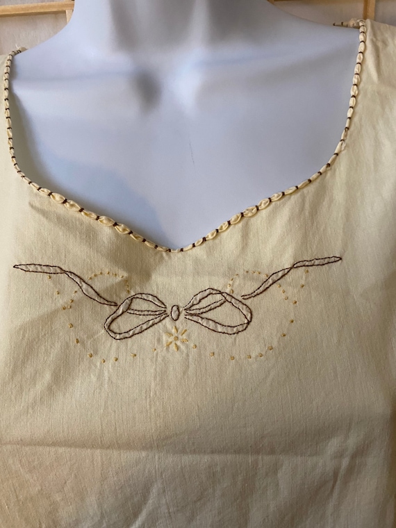 Handmade Italian vintage cotton nightgown - vintag