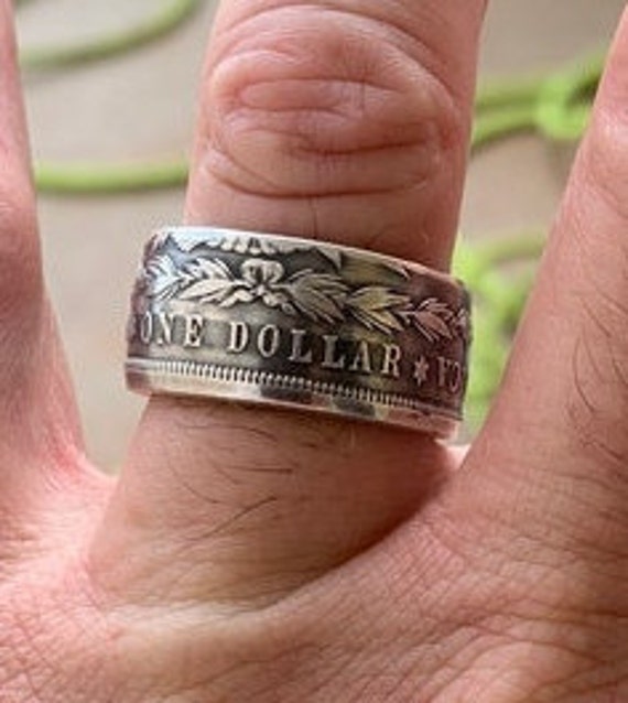 Ring Made From A Real Silver Dollar sizes 9 - 16 - image 3