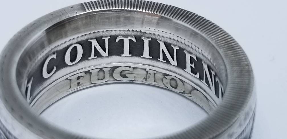 1776 Continental Currency “mind Your Business” Silver Ring – Hand ...
