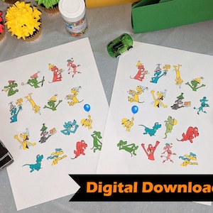 SOFORTIGER DOWNLOAD Go, Hund. Los! Buch-Party Cupcake Toppers