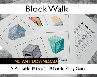Block Walk: A Printable Pixel Block Party Game