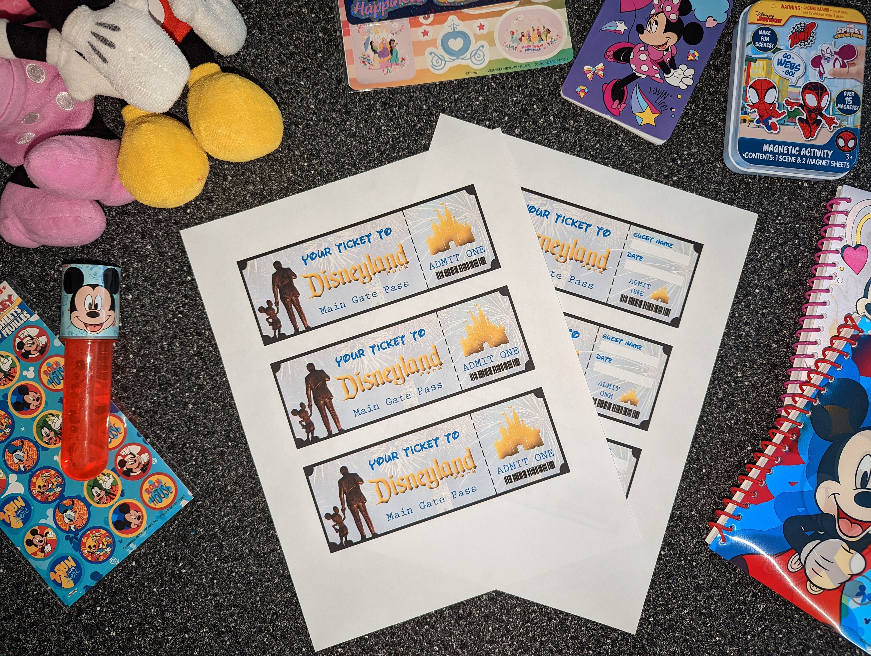 INSTANT DOWNLOAD Disneyland Gift Fake Ticket Printable - Etsy