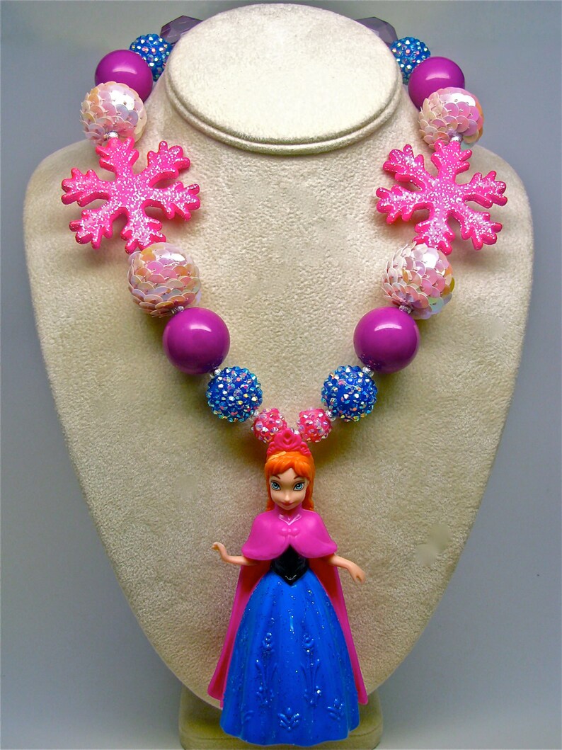 Frozen Necklace Anna Necklace Chunky Frozen Magiclip Etsy