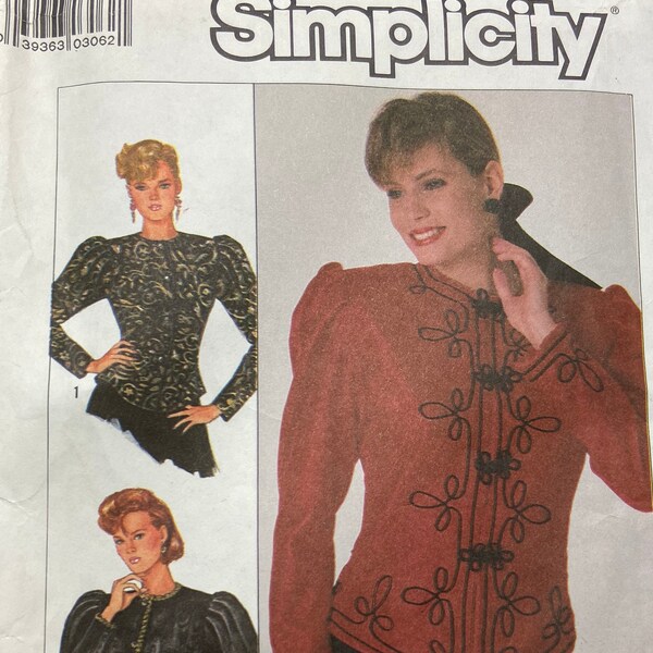 Vintage 1980s Lined Jacket Pattern - Simplicity 8361 - Misses Fitted Lined Jacket Pattern for Size 14 - Ladies Fitted Jacket Pattern