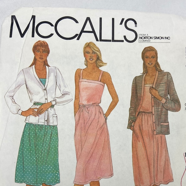 McCall's 7478 - Women's Dress, Jacket, and Belt Pattern for Size 8 - Vintage 80s Pattern by Evelyn de Jonge