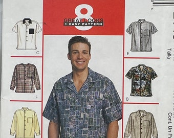 Size XXL 8 Styles 46, 48 McCalls Sewing Pattern 8575 Mens Buttoned Shirts Size XXL 8 Styles 46, 48 McCalls Sewing Pattern 8575 Mens Buttoned Shirts