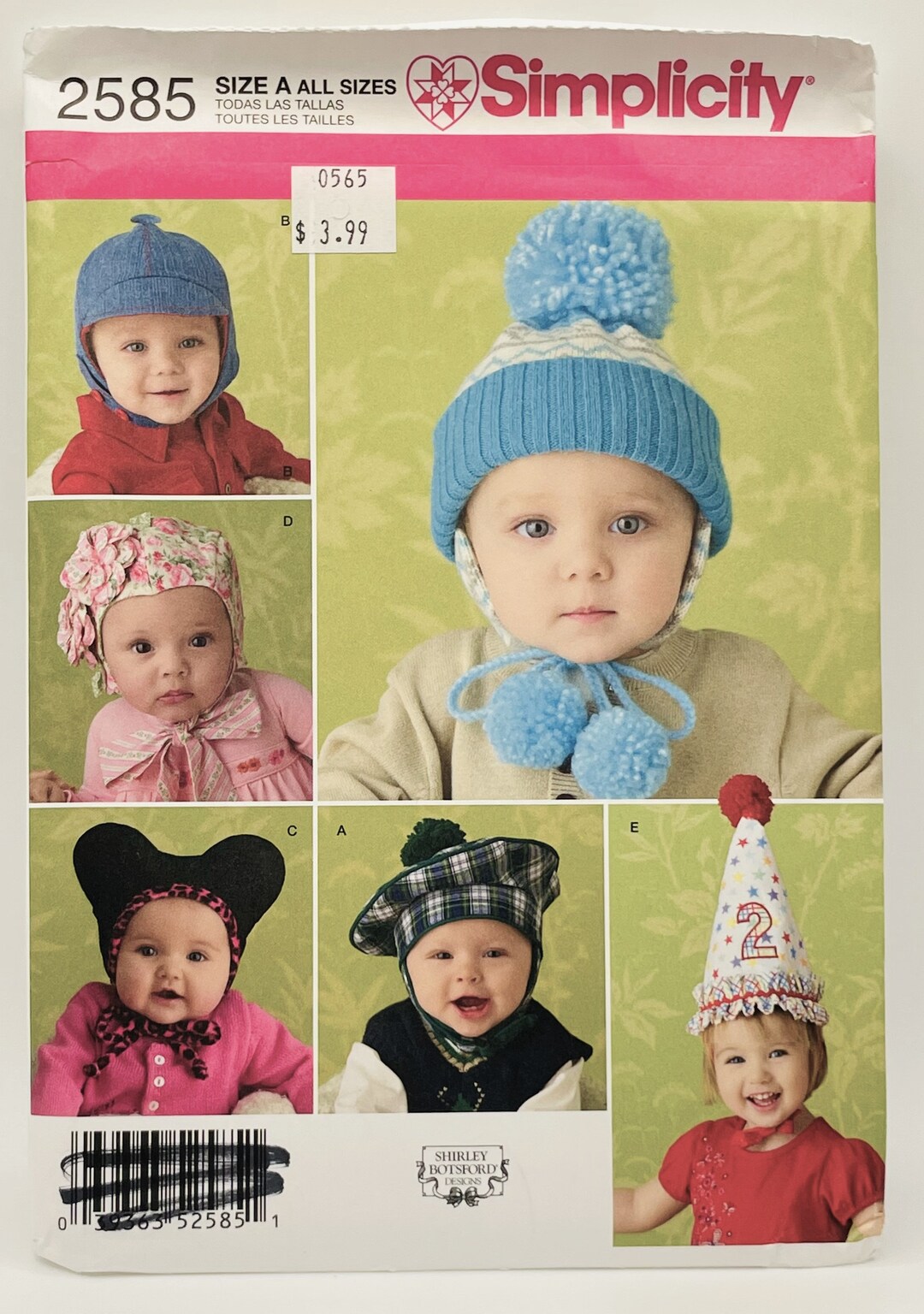 Sewing Pattern for Baby Hats in Three Sizes Simplicity 2585 Etsy