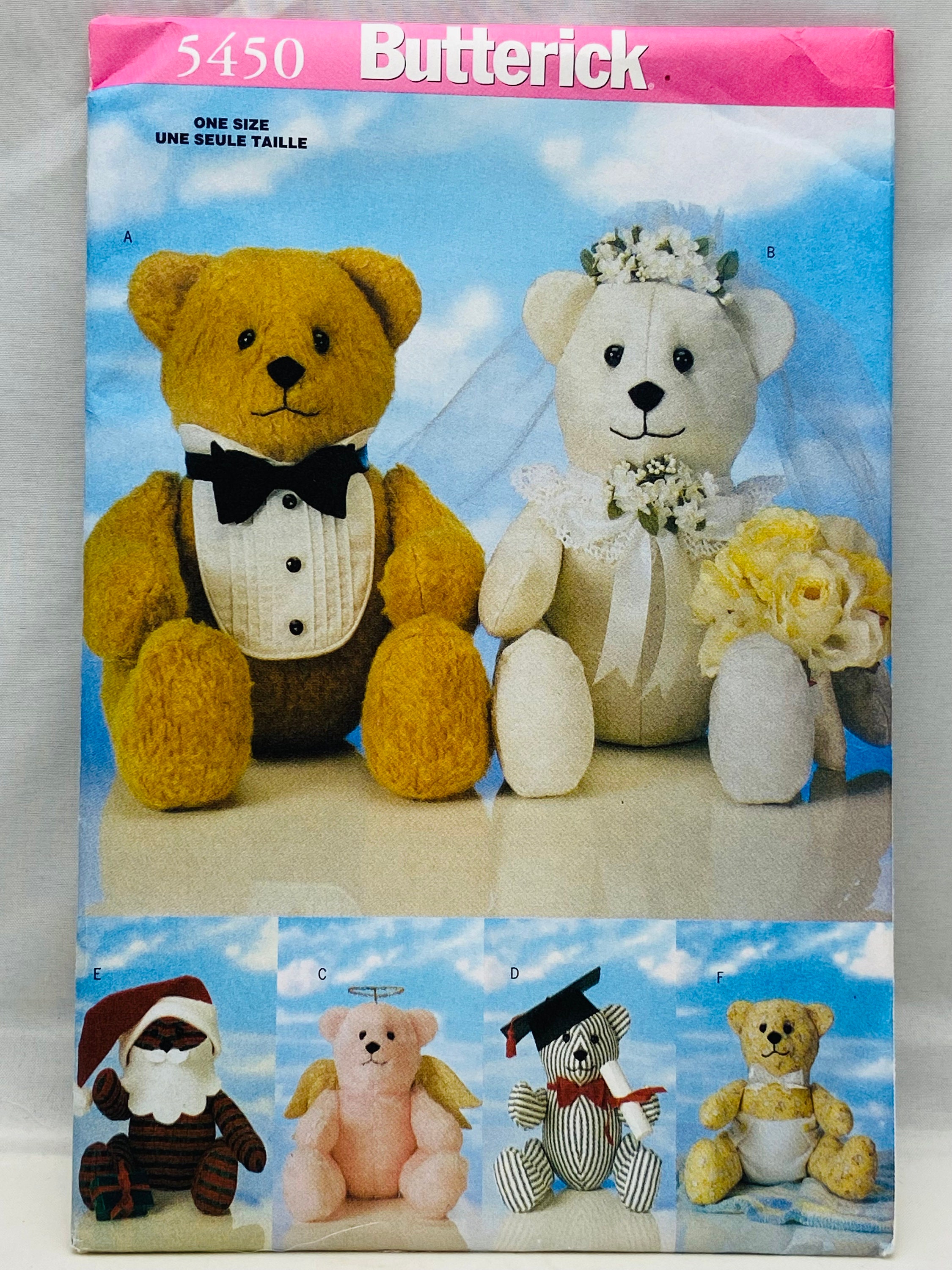 Butterick teddy on sale bear pattern