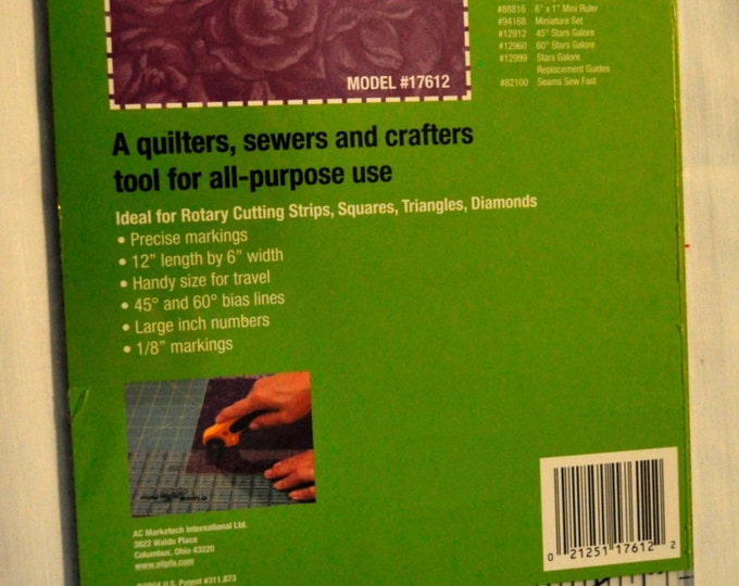 Quilt Ruler 6 X 12 O'lipfa Quilting Ruler Etsy