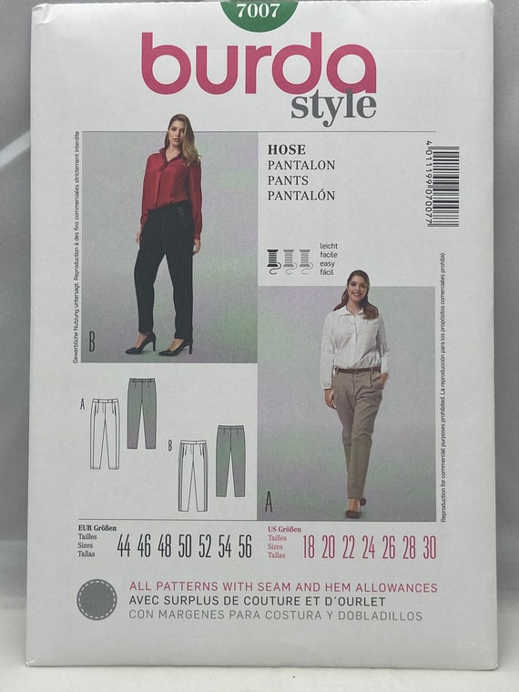 Dress Pants Pattern Burda 7007 
