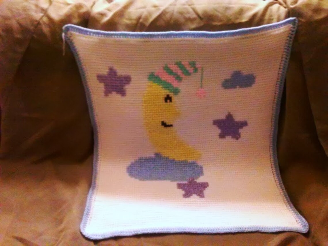 Stars and Moons Baby Blanket Pattern Etsy