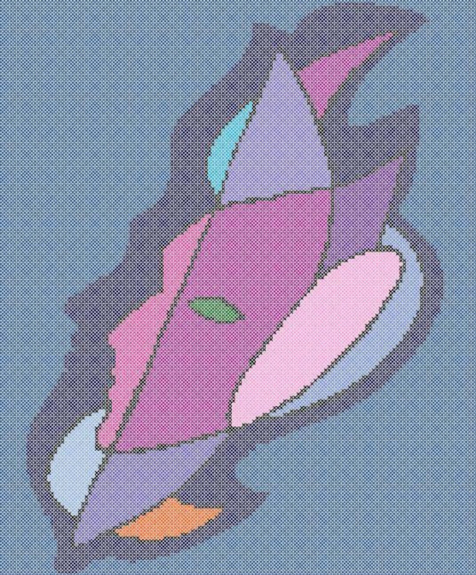 Abstract Face Counted Cross Stitch Pattern PDF Etsy