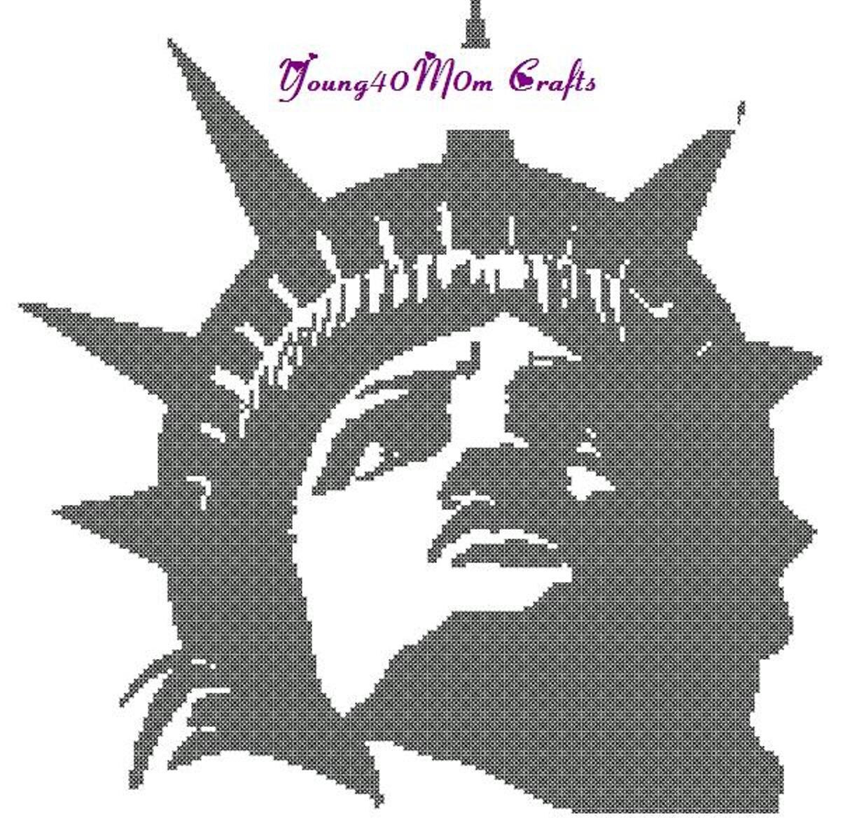 Lady Liberty Silhouette Counted Cross Stitch Pattern Only ...