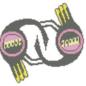 Tribal Swans Counted Cross Stitch pattern only PDF: