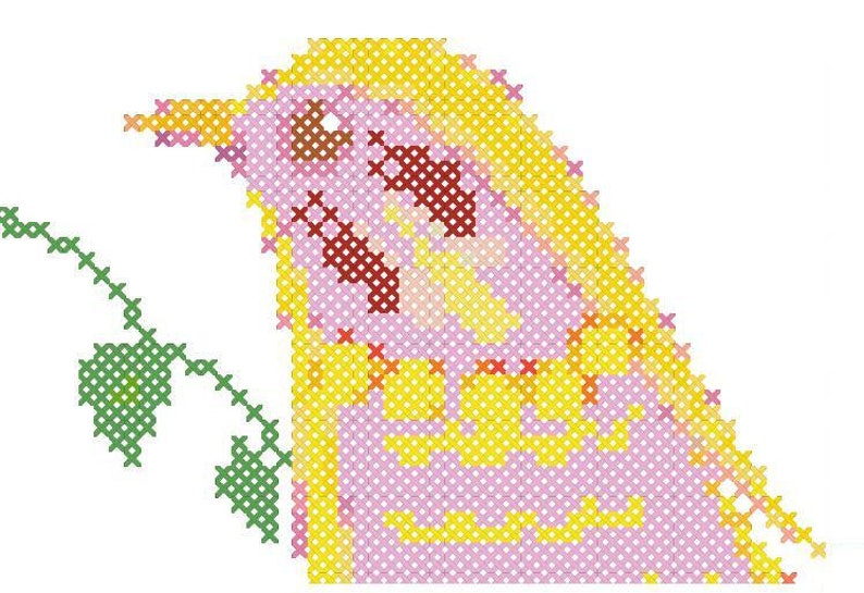 Bird and Berries Counted Cross Stitch Pattern Only PDF: - Etsy