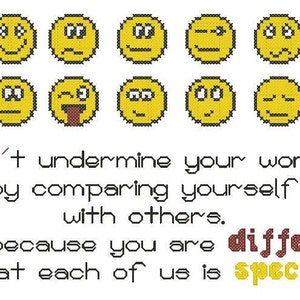 Don&#39;t Undermine Your Worth Counted Cross Stitch Chart - Pattern only Digital PDF