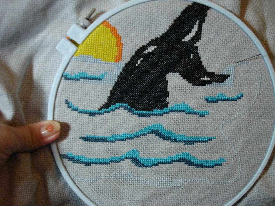 Whale Tail Counted Cross Stitch Pattern Only PDF: - Etsy