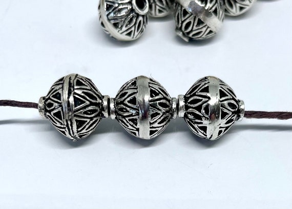 Bali Style Beads- Sterling Silver Beads for Jewelry making- 10mm- Inspire  Glass Studio