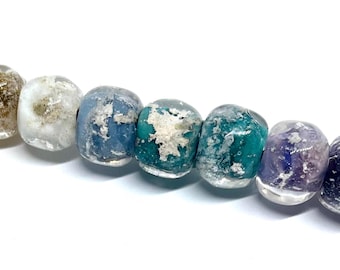 Memorial Pet Ashes Glass Bead: SMALL HOLE, Keepsake Cremation Jewelry (One Bead), InspireGlassStudio