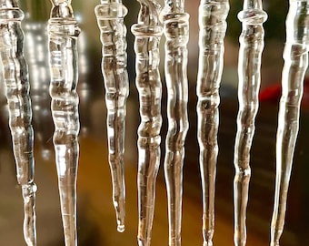3 adornos navideños de cristal hechos a mano (juego de 3, 5 pulgadas)