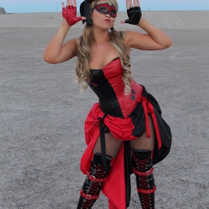 HARLEY Burlesque QUINN COSTUME Overbust Corset